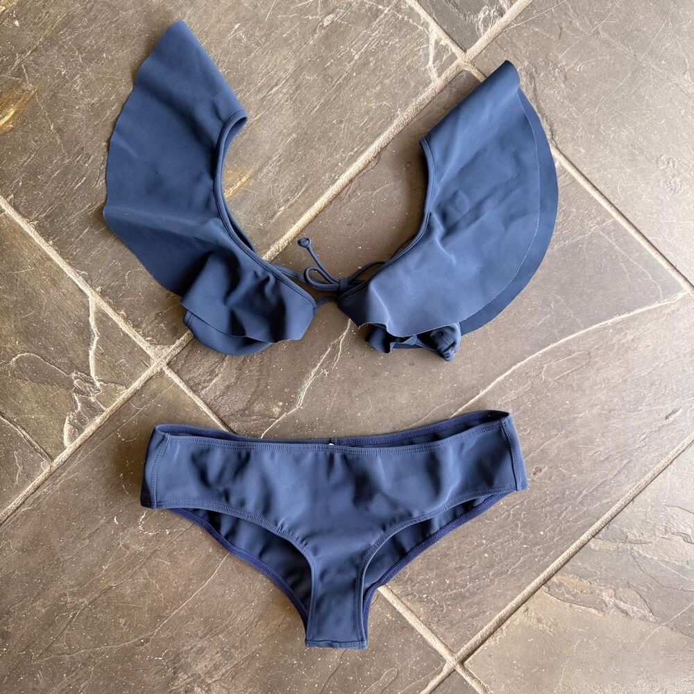 Unbranded Women's Navy and Blue Bikinis-and-tankini-sets